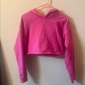 lululemon athletica Bright Pink Cropped Hoodie